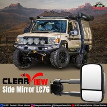 Load image into Gallery viewer, Clearview Next Gen Towing Side Mirrors LC70series
